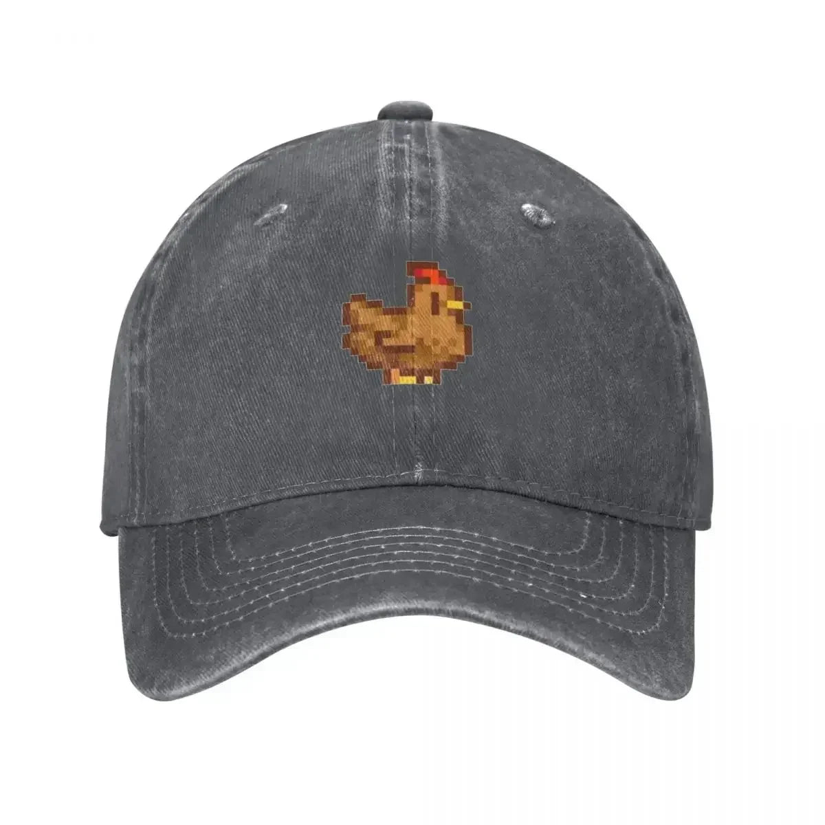 2026 Stardew Valley Brown Chicken Pixel Baseball Cap
