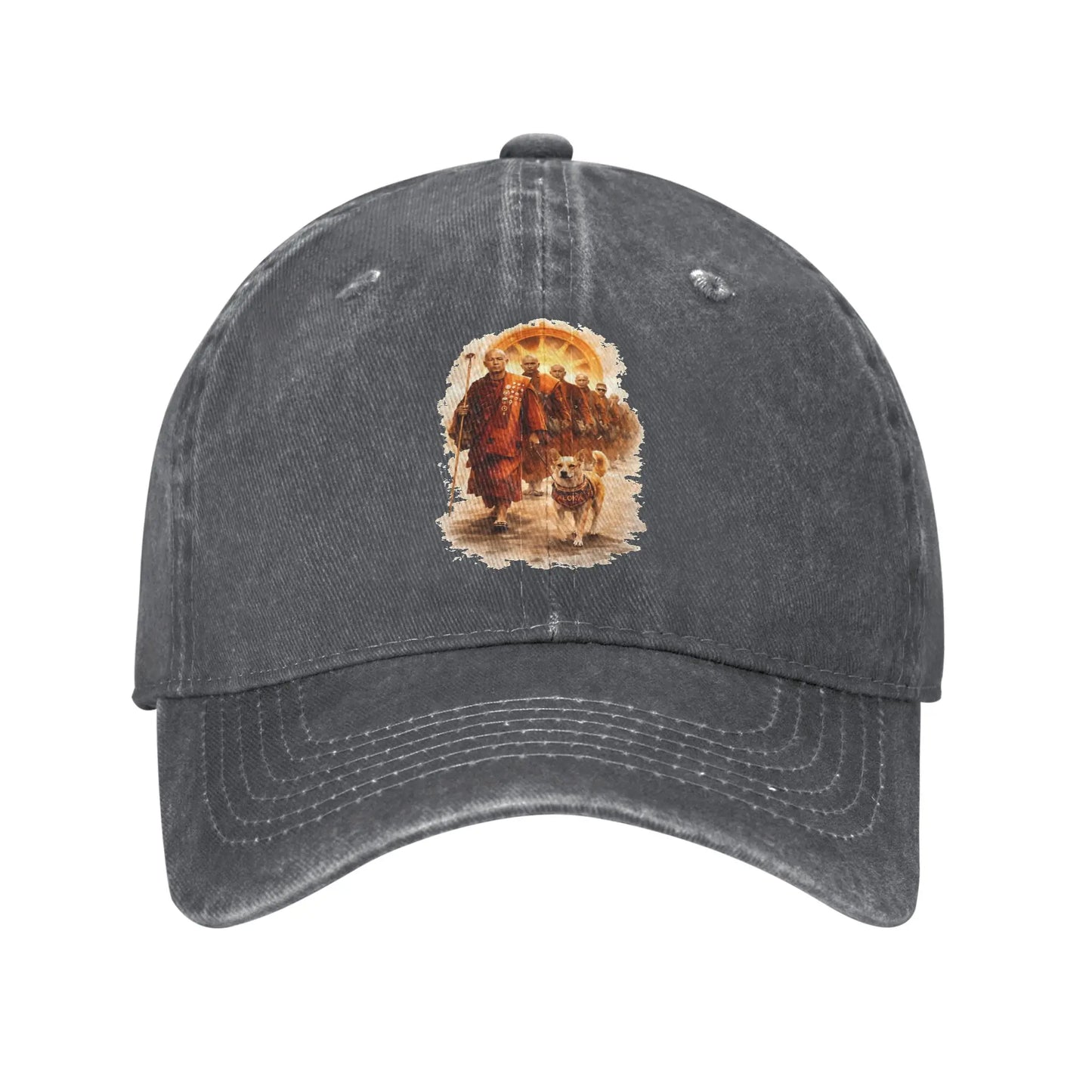 Summer Aloka Dog Walk for Peace Buddhist Monk & Dog Baseball Cap