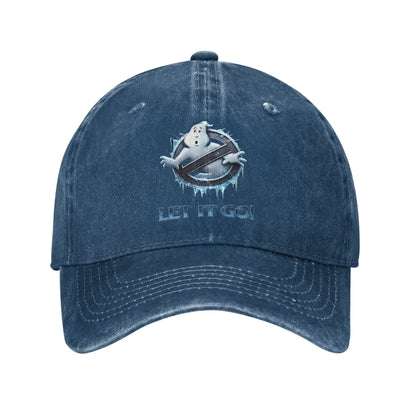 Ghostbuster Empire Print Hats Casual Distressed Denim Baseball Cap
