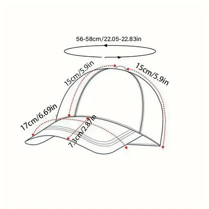 1pc Embroidered Baseball Cap with Fashionable Letter for Men and Women