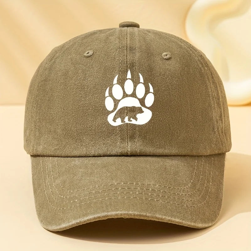 Cartoon Bear Paw Printed Baseball Cap