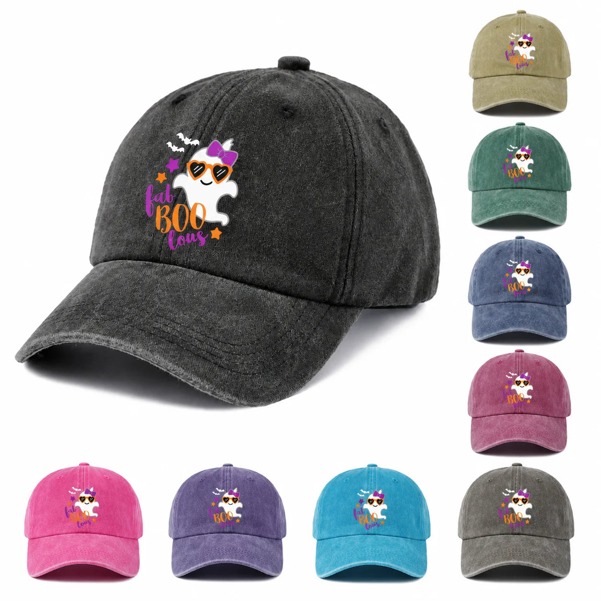 Cowboy Ghost Boo Graphic Baseball Cap
