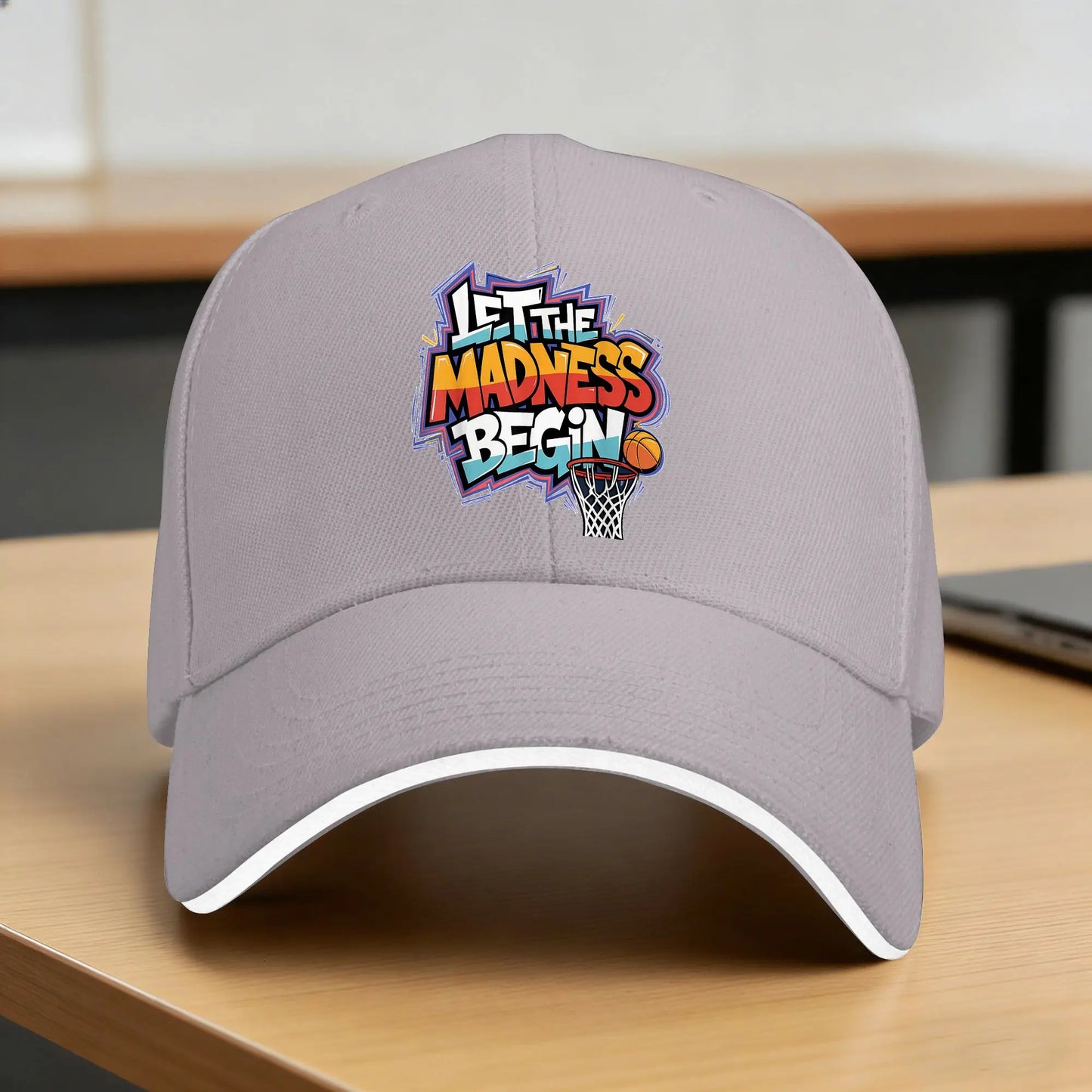 Mad March Begin Basketball Graffiti Squad Tournament Baseball Cap