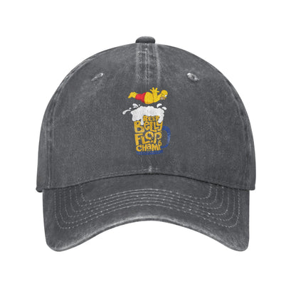 The S-simpson Homer Beer Belly Flop Champ Washed Baseball Cap