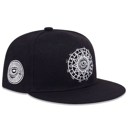 Unisex Eyes Letter Embroidery Hip-hop Hats Baseball Caps Snapback Caps
