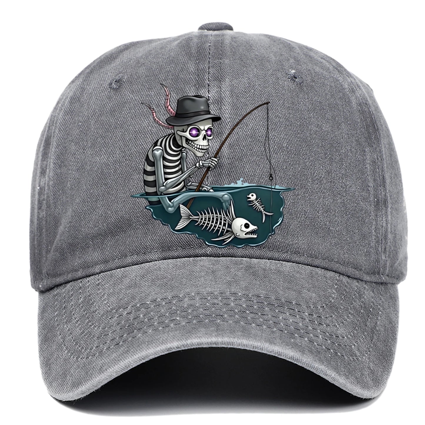 Personalized Skull Print Baseball Cap For Men And Women, Halloween Party Decoration Hat