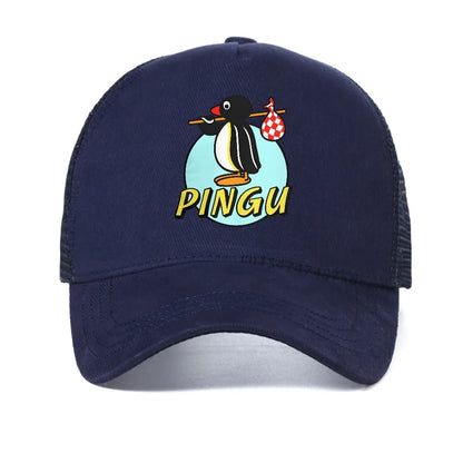 Men Penguin NUT Pingu Baseball Cap Series Cartoon Meme Kids 80s 90s