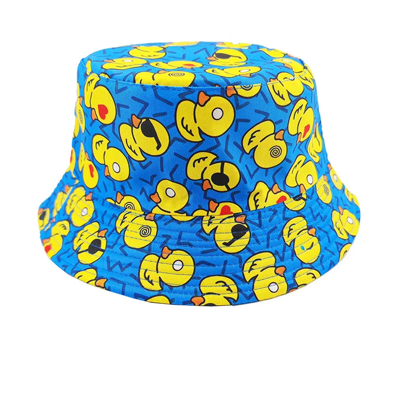 New Fashion Graffiti Sunscreen Bucket Hats Fashion Letter Print Fisherman