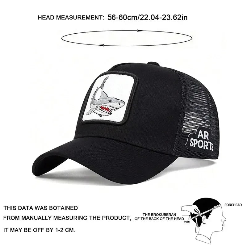 Animal Embroidery Net Rooster Hat Male And Female Animal Baseball Cap