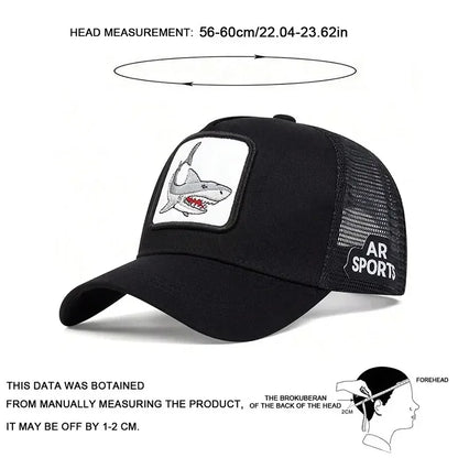 Animal Embroidery Net Rooster Hat Male And Female Animal Baseball Cap