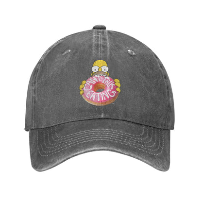 The S-Simpson Homer Can't Talk Eating Donut Baseball Cap