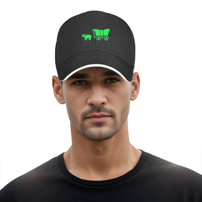 Retro 8 - Bit Pixel Ox Cart Vinyl Sticker Sandwich Baseball Cap