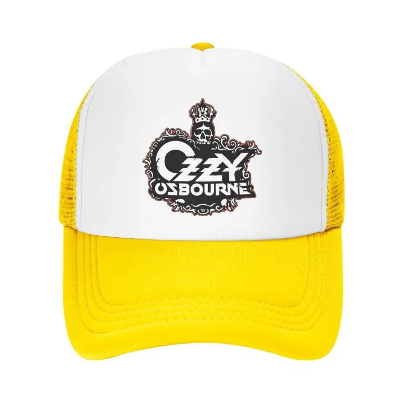 Custom Ozzy Osbourne Metal Hard Rock Print Mesh Baseball Cap