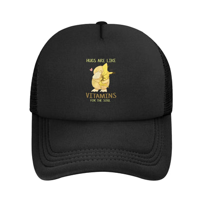Pokemon Psyduck Pattern Trucker Hats Hip-Hop Mesh Baseball Caps