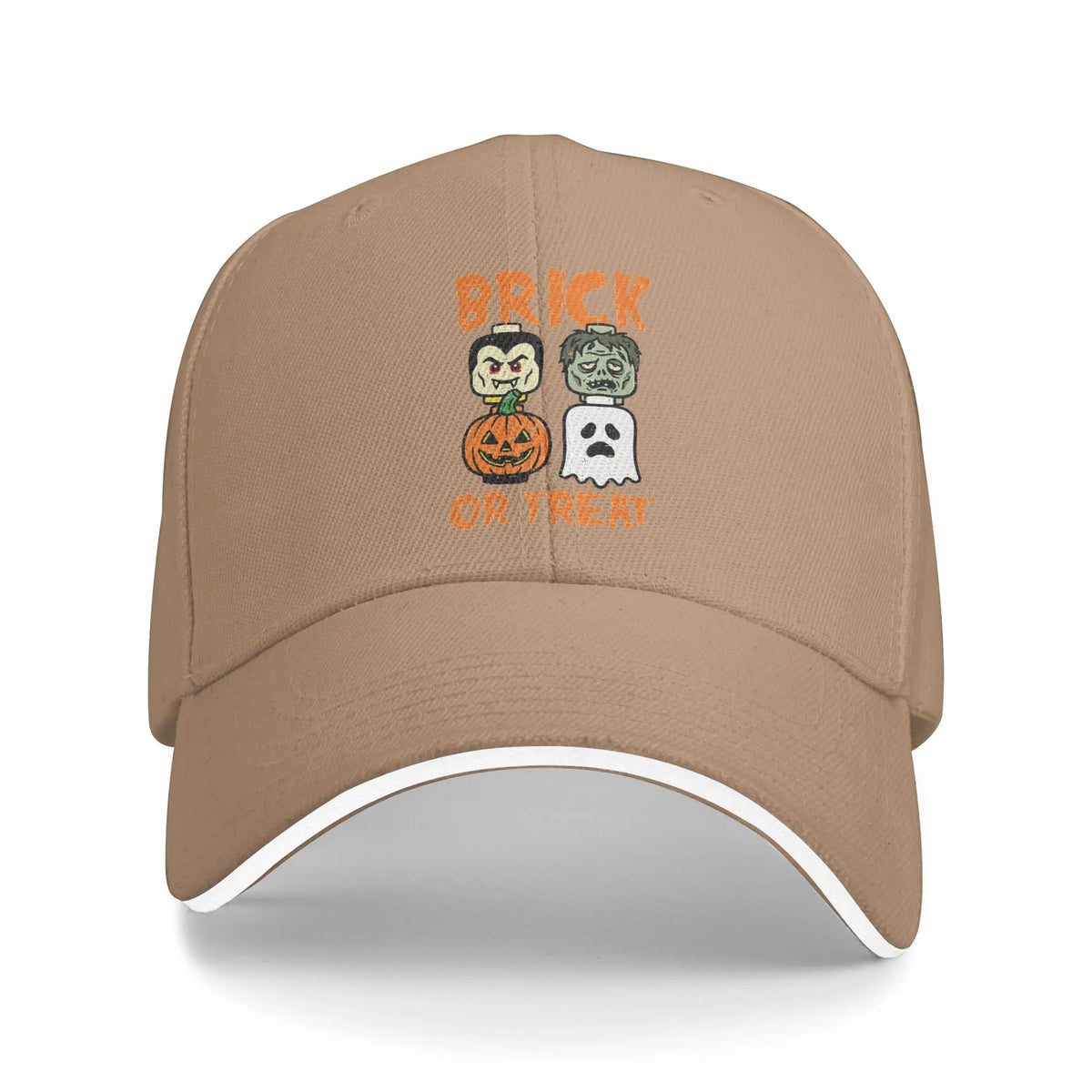Baseball Cap Halloween Brick Or Treat Building Blocks
