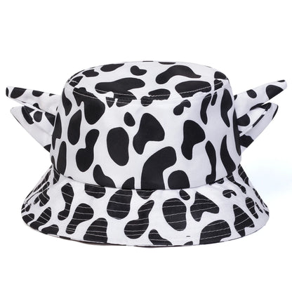 Unisex Personality Cute Cow Print Bucket Hats