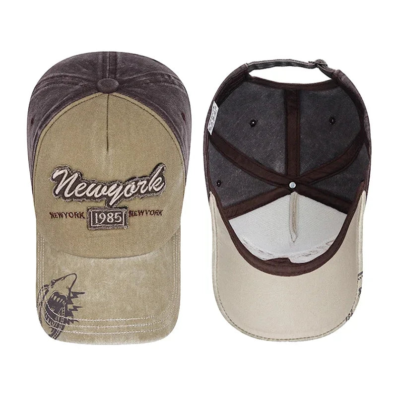 6 Colors New Unisex Washed Distressed Craft Patch Baseball Cap