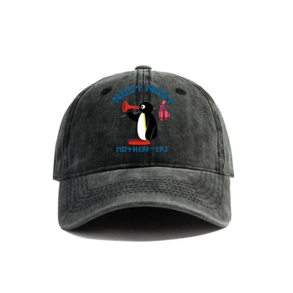 Noot Noot Pingu Distressed Baseball Cap Angry Pingu