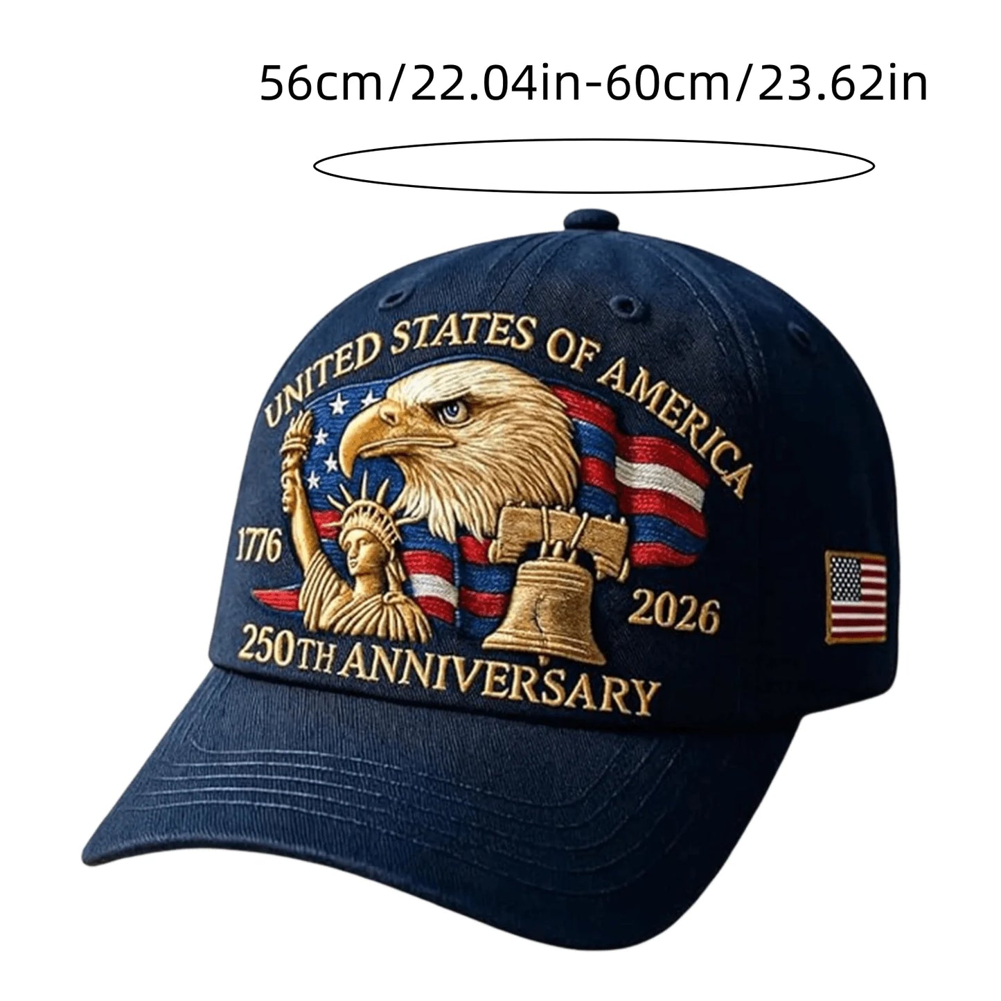 Single Unit 250th American Independence Day Tribute Cap Baseball Cap