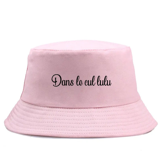 Dans Le Cul Lulu Reversible Bucket Hat Funny French Slang Print Summer Reversible Edgy Streetwear Cap Men Women