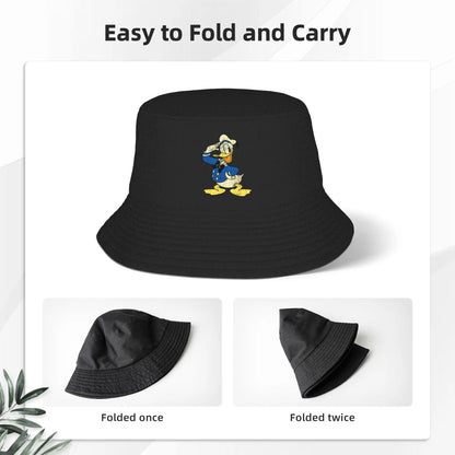 Teen Bucket Hat Donald Duck Spring Headwear UV Protection Outdoor