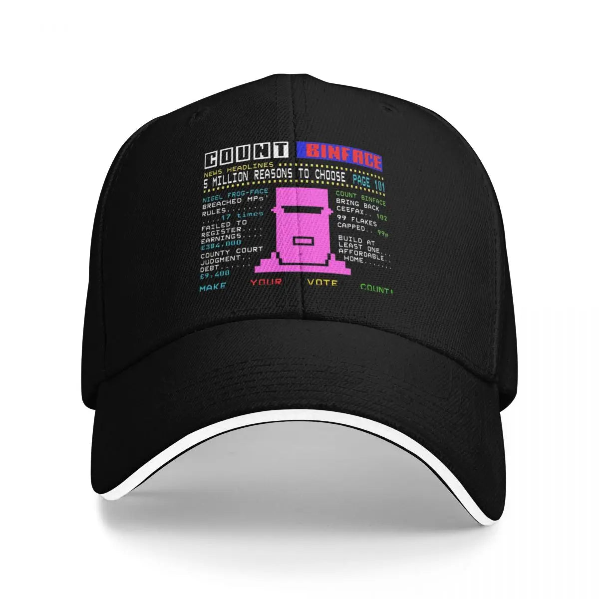 Baseball Caps Count Binface Funny Code Casquette