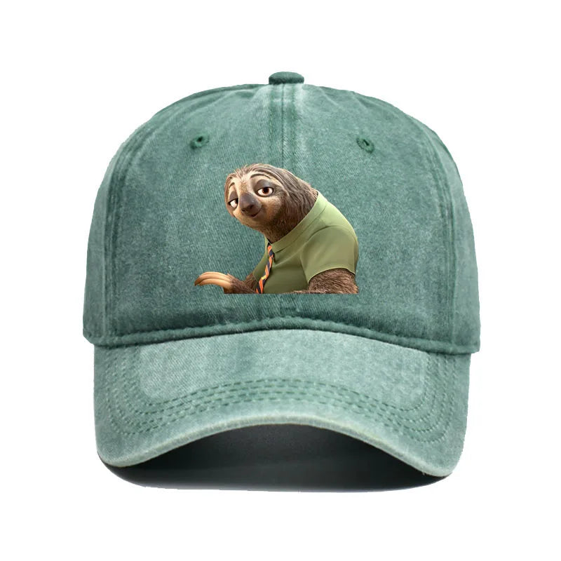 Disney Zootopia Cartoon Anime Retro Print Baseball Cap Judy Nick Sun Hat