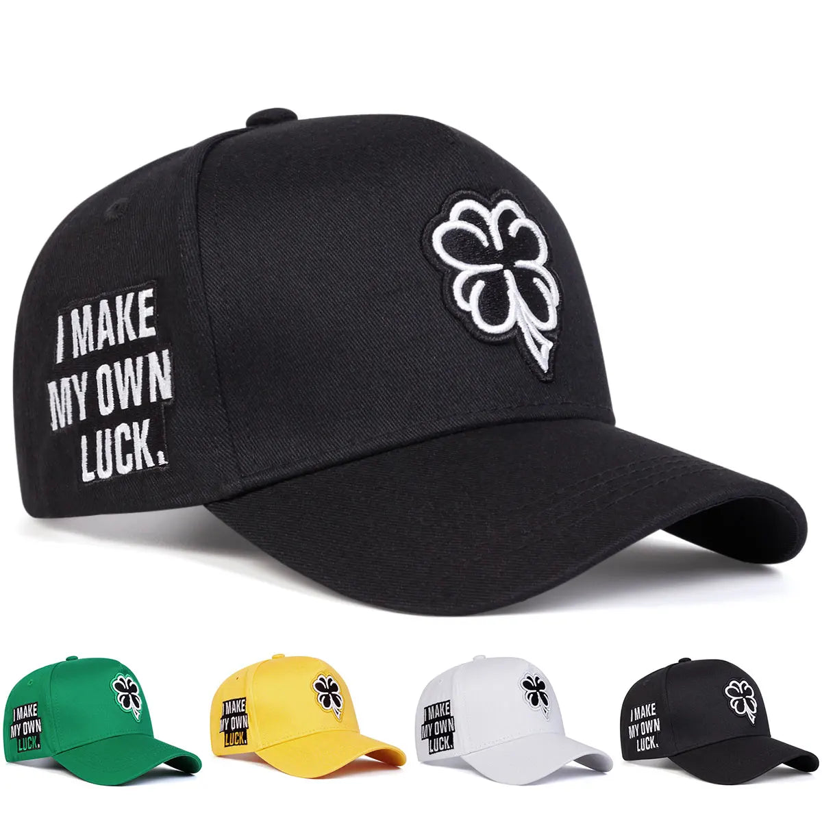 Unisex Clover Embroidery Baseball Net Caps Spring Summer