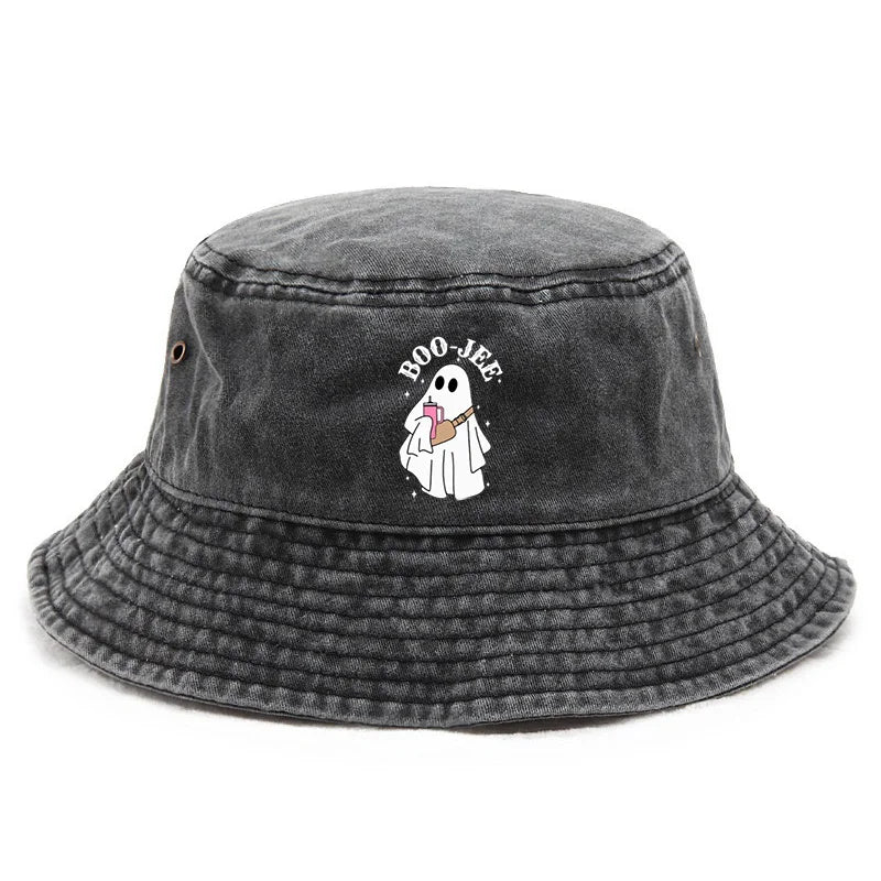Halloween Themed BOO-JEE Print Hat Bucket Hat