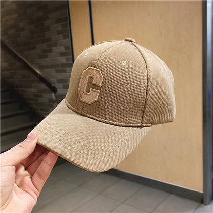 Baseball Cap New Ins Letter C Hat Women'S Spring Summer