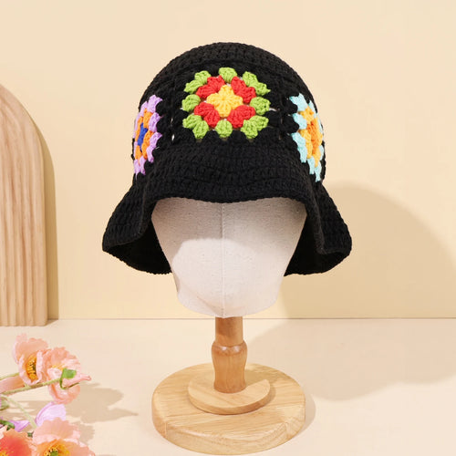 1PC Handmade Crocheted Bucket Shaped Hat