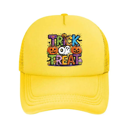 Trick Or Treat Halloween Graphic 2026 Mesh Baseball Cap