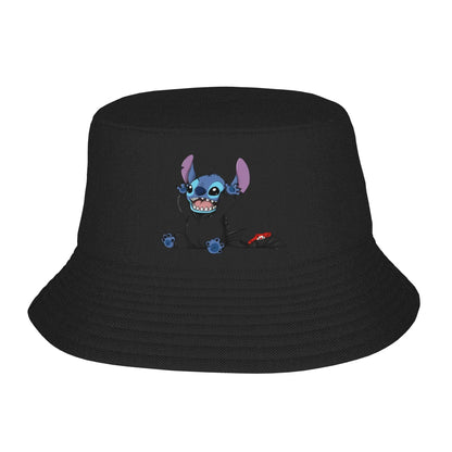 Unisex Bucket Hat Lilo & Stitch Vocation Getaway Headwear Fisherman Hats Cartoon Panama Hat
