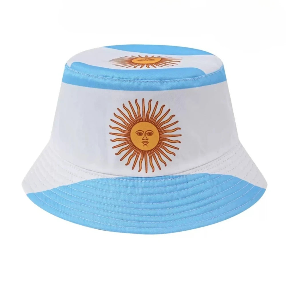 Flag Print Cheer Hat Bucket Hat