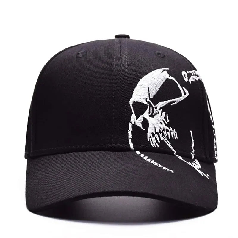 Side Skull Pattern Embroidery Baseball Caps