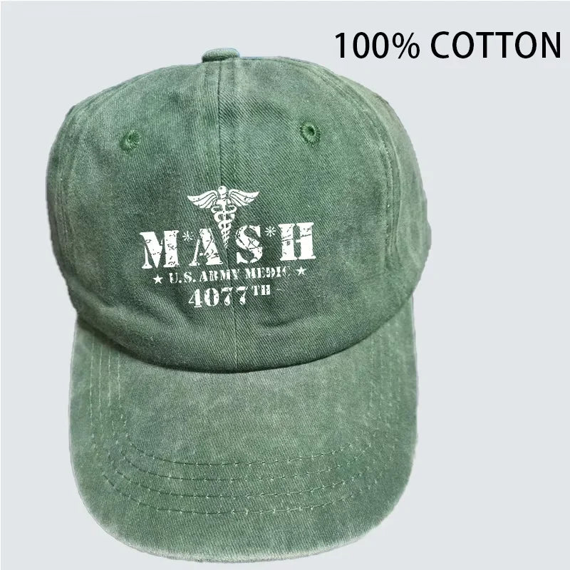 Retro Baseball Cap MASH 4077 Fashionable Printed Baseball Cap