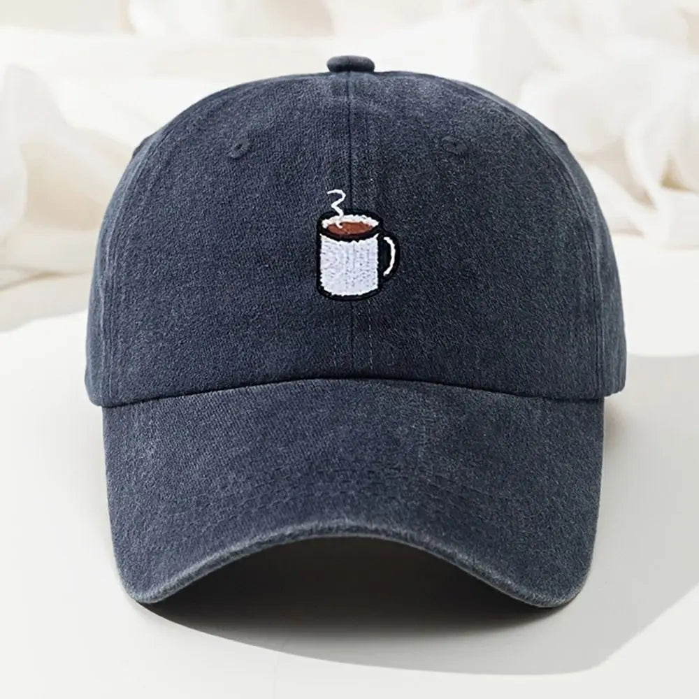 Embroidered Coffee Cup Baseball Cap