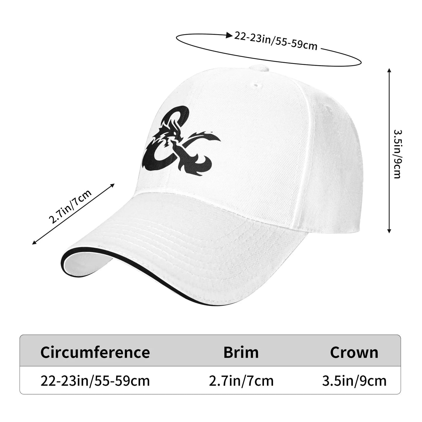 D-Dungeon Dragon DnD Master Casual Baseball Cap