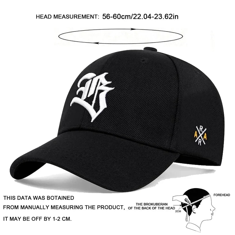 Unisex B Letter Embroidery Baseball Cap Spring And Autumn