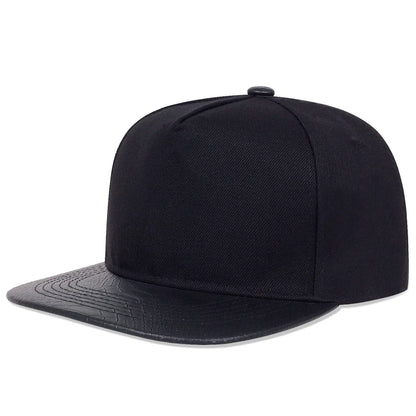 Solid Leather Snapback Hat Men Women Adjustable Baseball Cap Sport Hip Hop Golf Caps Male Female
