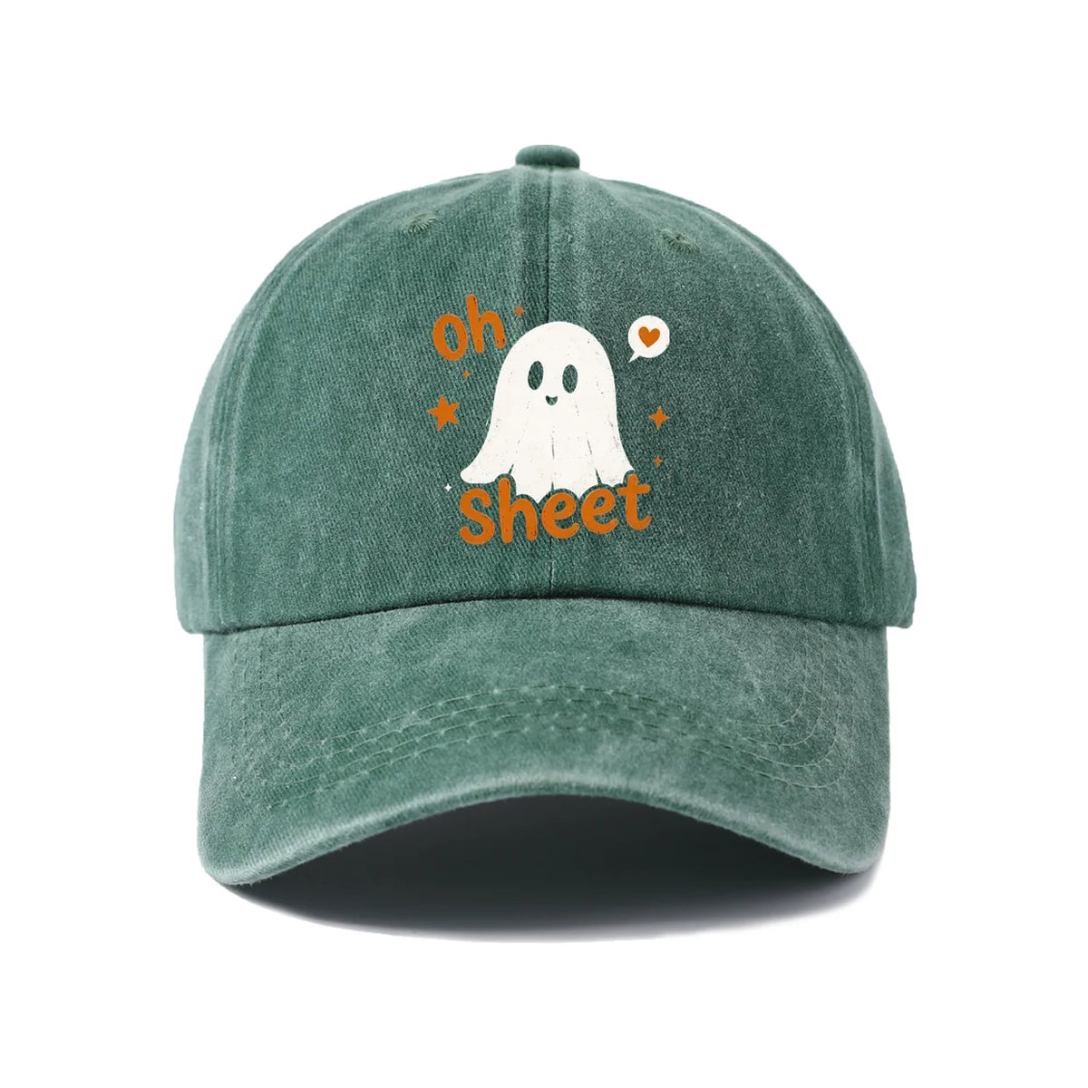 Funny Oh Sheet Ghost Graphic Baseball Cap