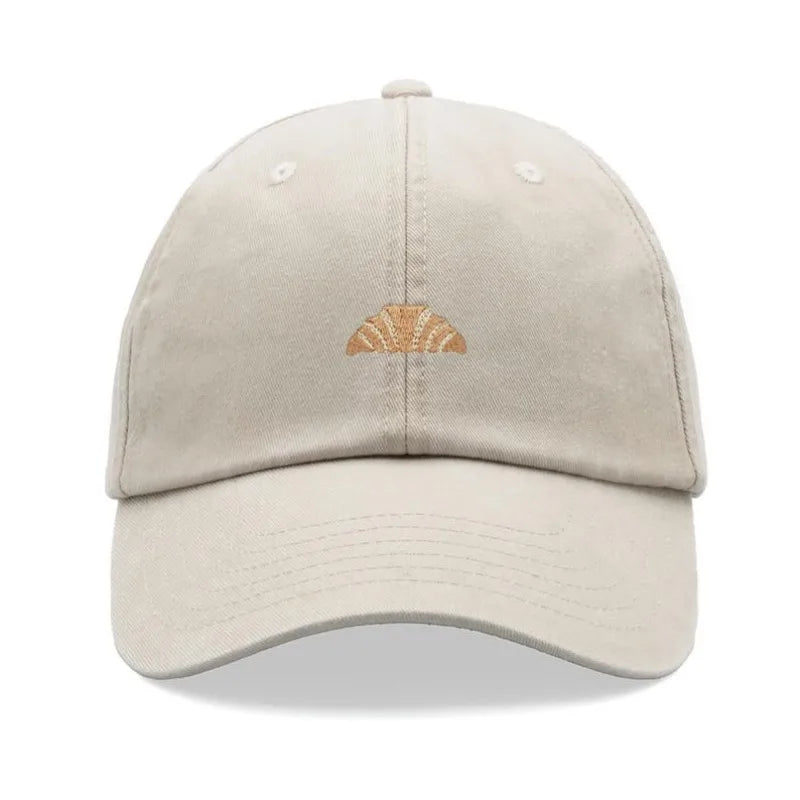 Croissant Printing Retro Baseball Caps