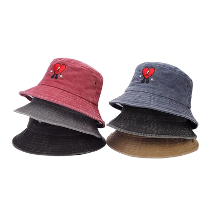 Trendy Bad Bunny Bucket Hat Sun Protection Men Sun Hat All-match Bucket Hat