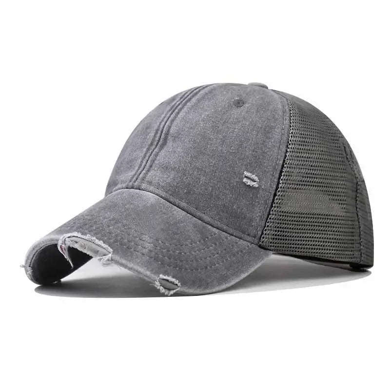 Baseball Cap Made Old Ripped Light Board Caps Men Women