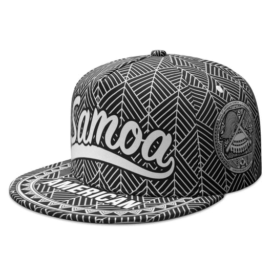 American Samoa Free Custom Made Name Number Asm Flat Brimmed Cap Snapback Cap