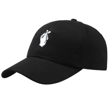 Fashion Cotton Hand Rose Love Gestures Finger Baseball Caps