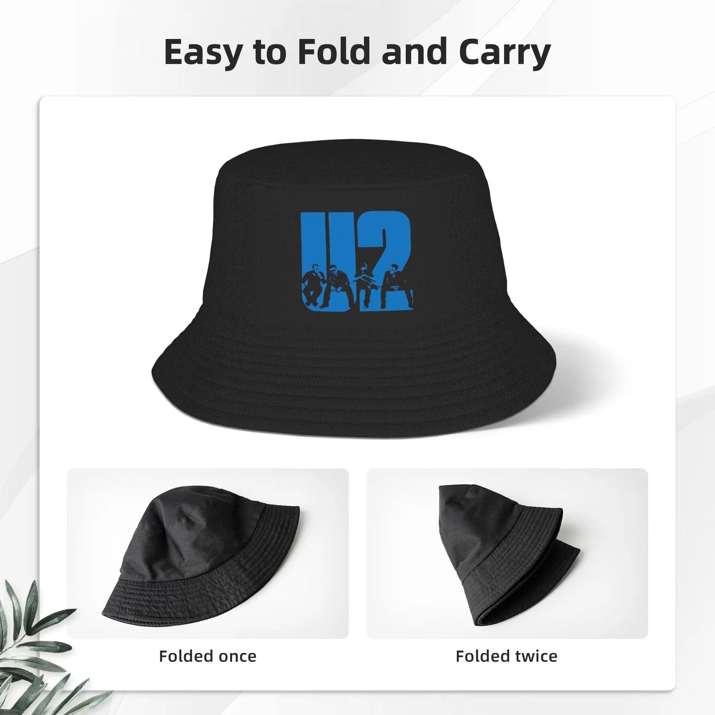 Couple U2 Rock Band Bucket Hat