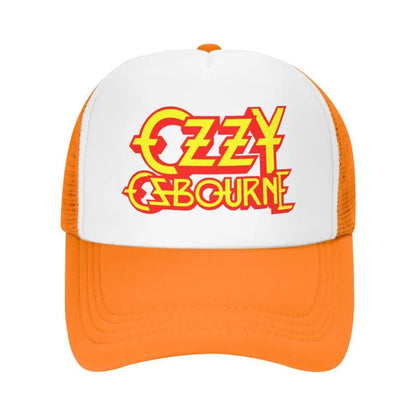 Custom Ozzy Osbourne Metal Hard Rock Print Mesh Baseball Cap