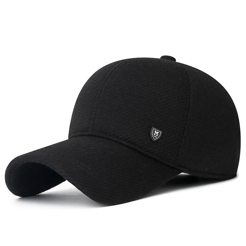 New Black Baseball Caps For Men Women Sunhat Solid Letter Sunscreen Cap