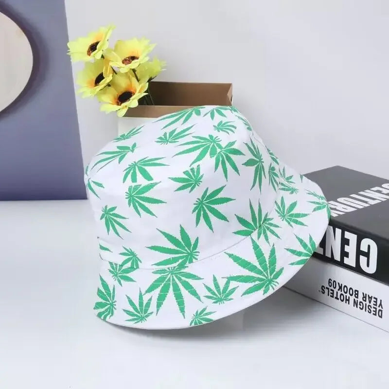 Hats Outdoor Fishman Cap Wide Brim Beach Panama Maple Leaves Sun Caps Men Women Bucket Hat